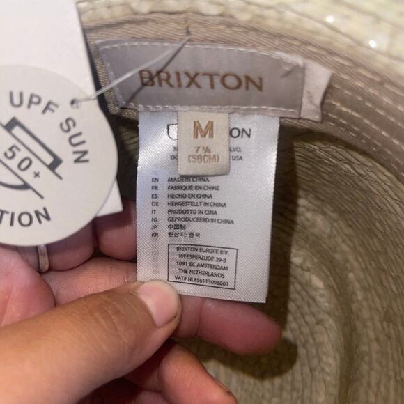 Brixton Jo Straw Rancher Hat Natural Tan Tripilla Straw Adjustable Medium NWT - Picture 5 of 7